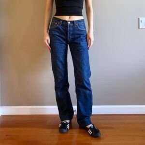 Levi's Women's Straight Leg Jeans - Dark Blue